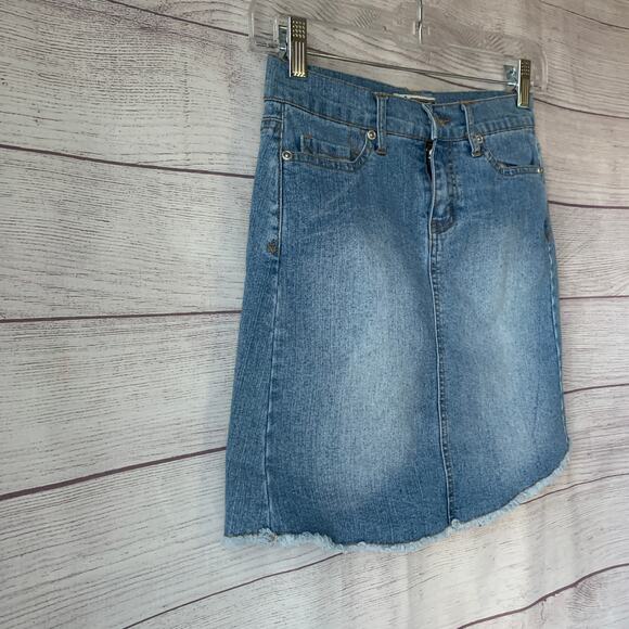 Route 66 Original Clothing Co Girls Denim Jean Skirt Studded Panel Back Size 8 - Picture 15 of 15